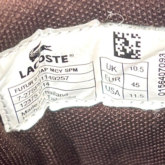 Lacoste Sport shoes for men brown color size 11.5”. Inches - Picture 11 of 12